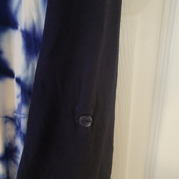 Young fabulous & Broke Romper Small Tie Dye Elastic Waist Roll Tab Sleeves Blue - Picture 8 of 12